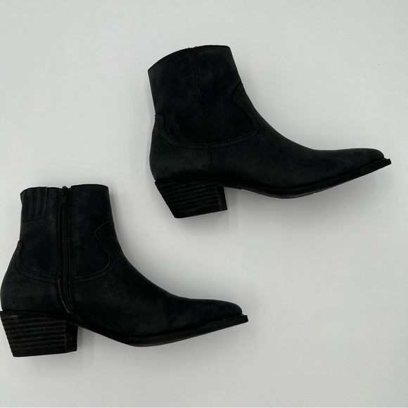 BAND OF GYPSIES Creed Western Zip Booties Black Size 8 - Picture 3 of 12